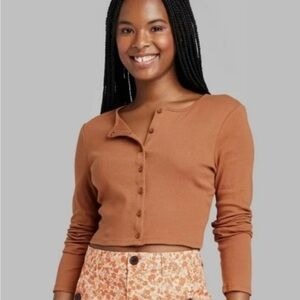 Wild Fable Burnt Orange Button-Down Shirt